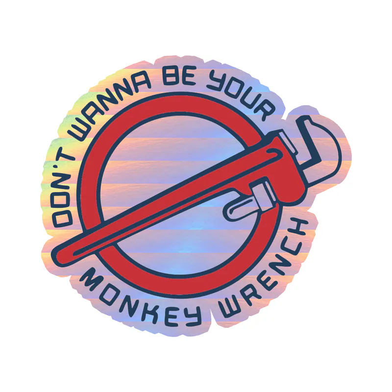 Foo Fighters - Monkey Wrench - Holographic Vinyl Sticker - Custom Size
