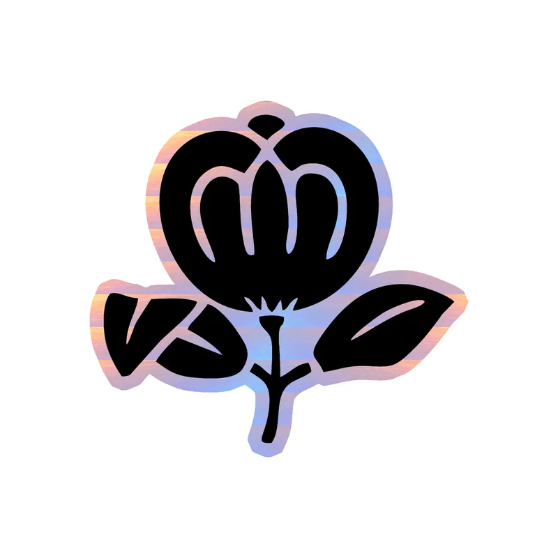 Fleetwood Mac - Flower - Holographic Vinyl Sticker - Custom Size