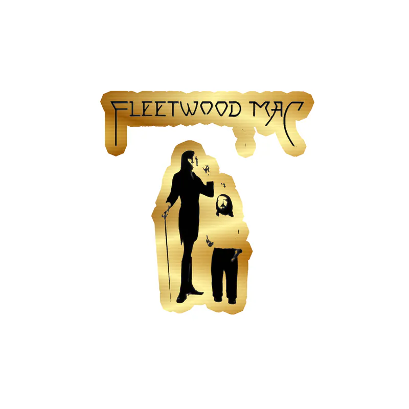 Fleetwood Mac - Fleetwood Mac Album Cover - Gold Chrome Vinyl Sticker - Custom Size