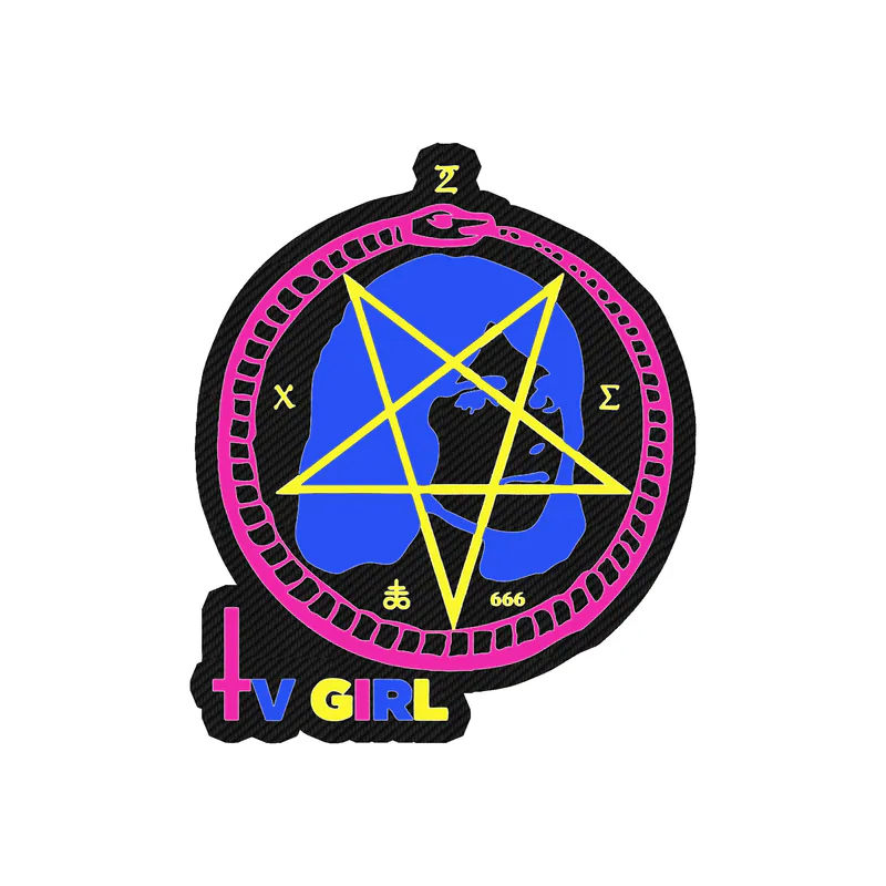 Tv Girl - Satan Girl With Name 3 - Carbon Fiber Vinyl Sticker - Custom Size