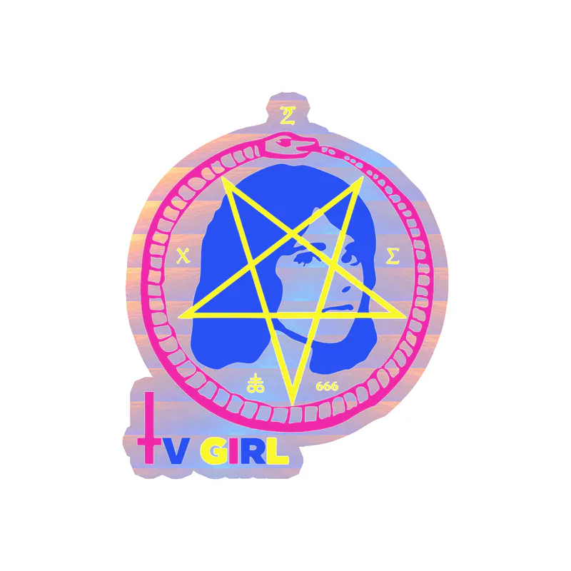 Tv Girl - Satan Girl With Name 3 - Holographic Vinyl Sticker - Custom Size