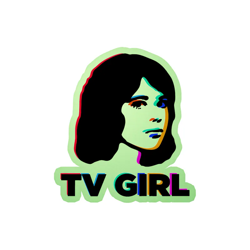 Tv Girl - Death Of A Party Girl - Glow in the Dark Vinyl Sticker - Custom Size