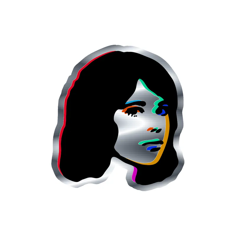 Tv Girl - Death Of A Party Girl 2 - Silver Chrome Vinyl Sticker - Custom Size