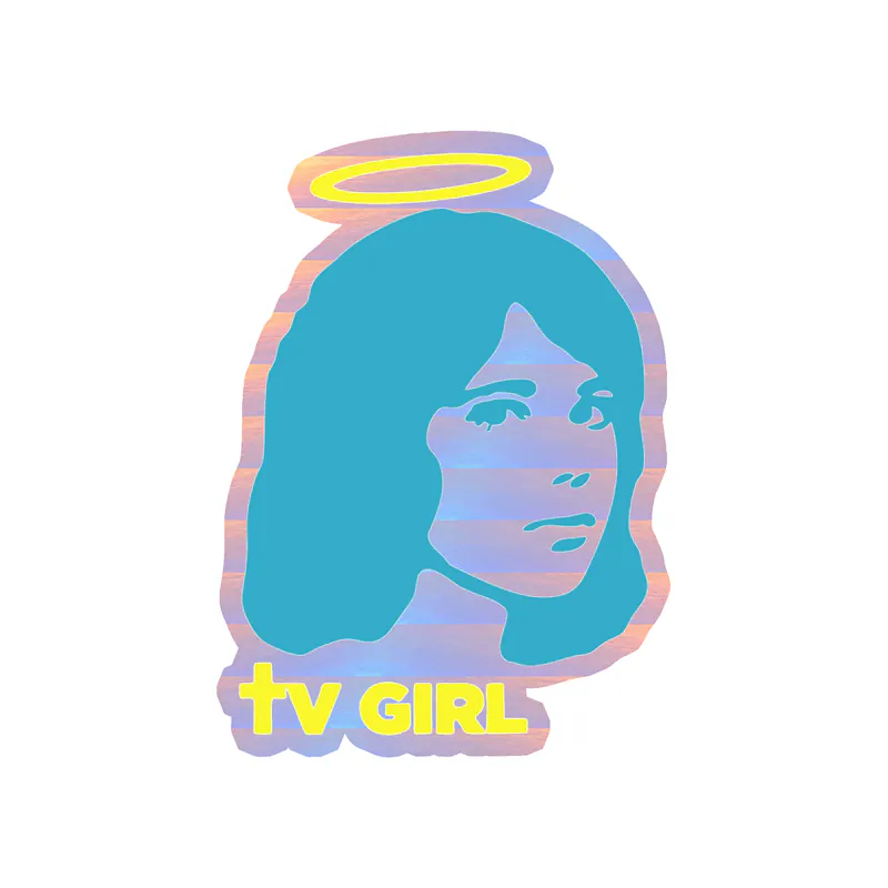 Tv Girl - Angel Girl - Holographic Vinyl Sticker - Custom Size