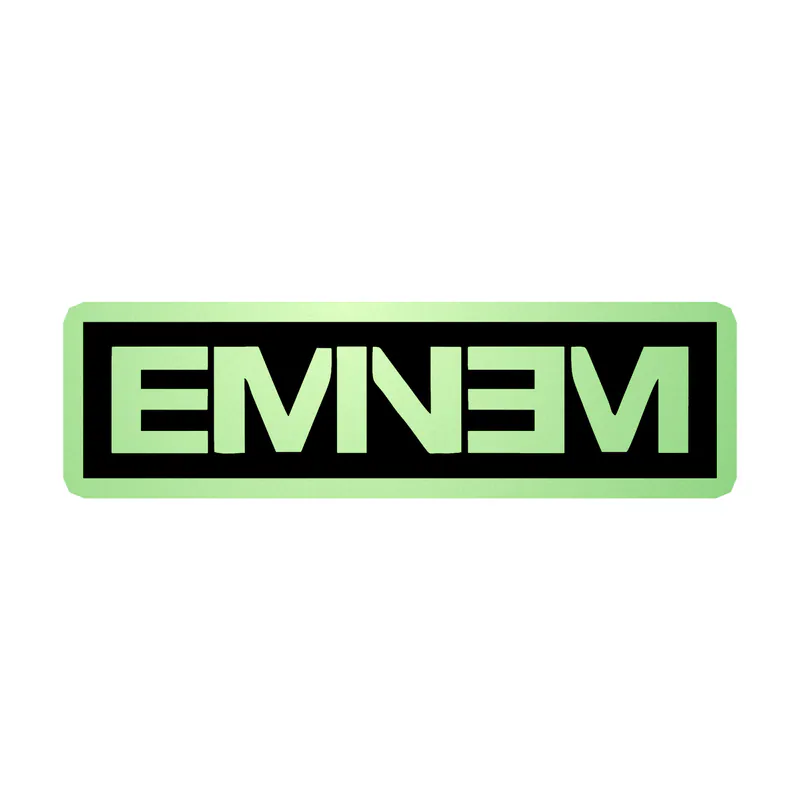 Eminem - The Death Of Slim Shady Album Cover - Glow in the Dark Vinyl Sticker - Custom Size