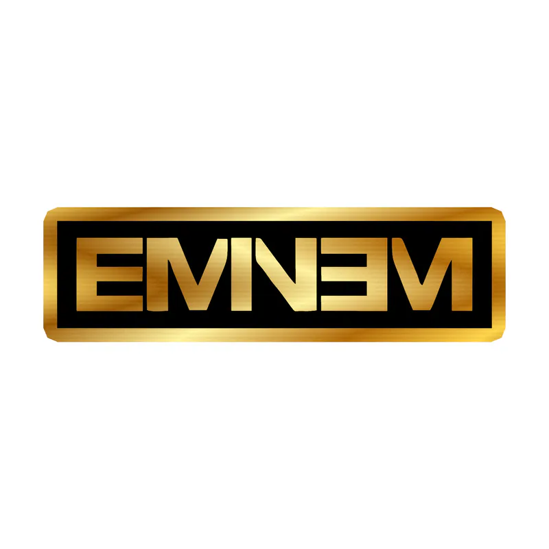 Eminem - The Death Of Slim Shady Album Cover - Gold Chrome Vinyl Sticker - Custom Size