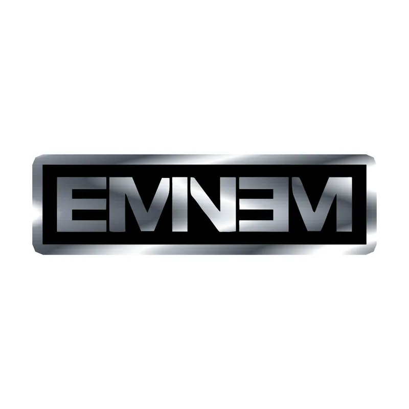 Eminem - The Death Of Slim Shady Album Cover - Silver Chrome Vinyl Sticker - Custom Size