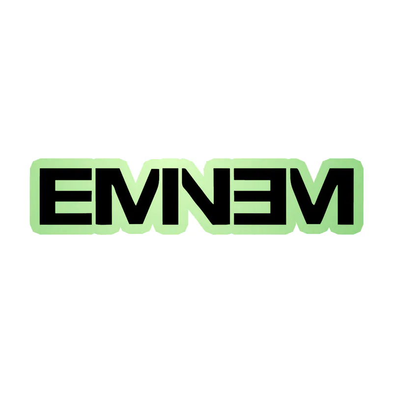 Eminem - Name 2 - Glow in the Dark Vinyl Sticker - Custom Size