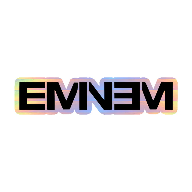 Eminem - Name 2 - Holographic Vinyl Sticker - Custom Size