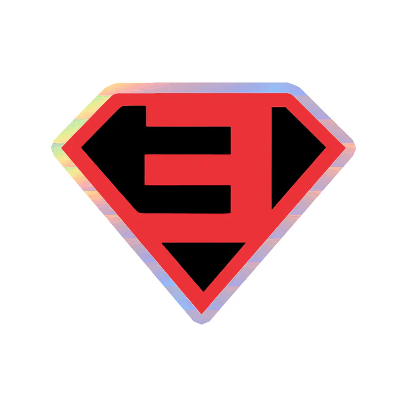 Eminem - Rap Boy Logo - Holographic Vinyl Sticker - Custom Size