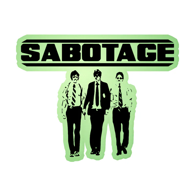 Beastie Boys - Sabotage - Glow in the Dark Vinyl Sticker - Custom Size