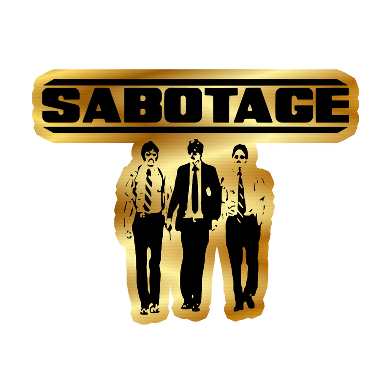 Beastie Boys - Sabotage - Gold Chrome Vinyl Sticker - Custom Size