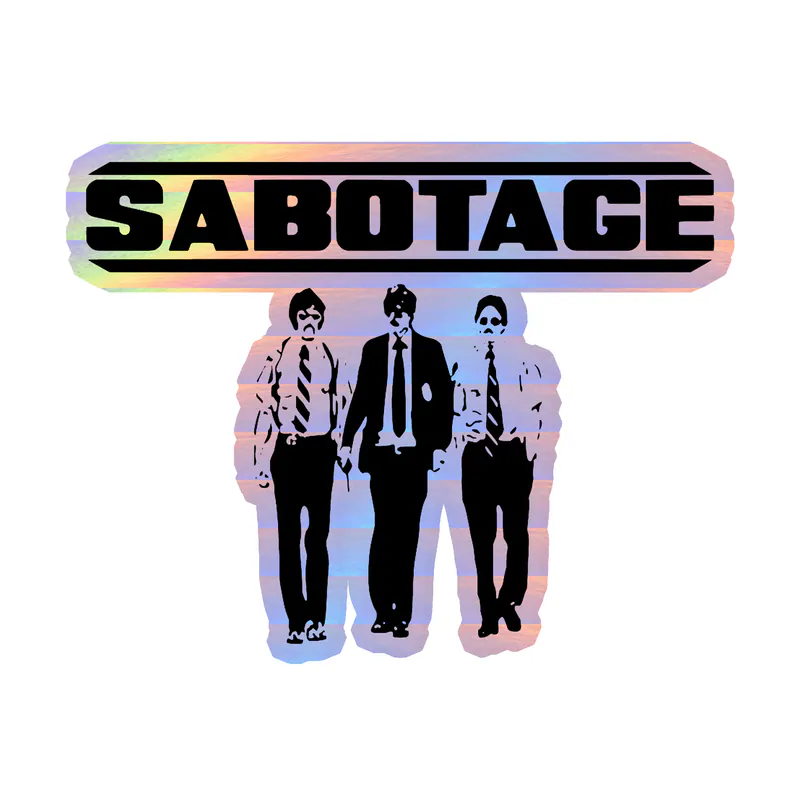 Beastie Boys - Sabotage - Holographic Vinyl Sticker - Custom Size