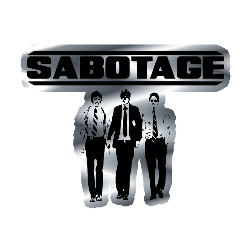 Beastie Boys - Sabotage - Silver Chrome Vinyl Sticker - Custom Size