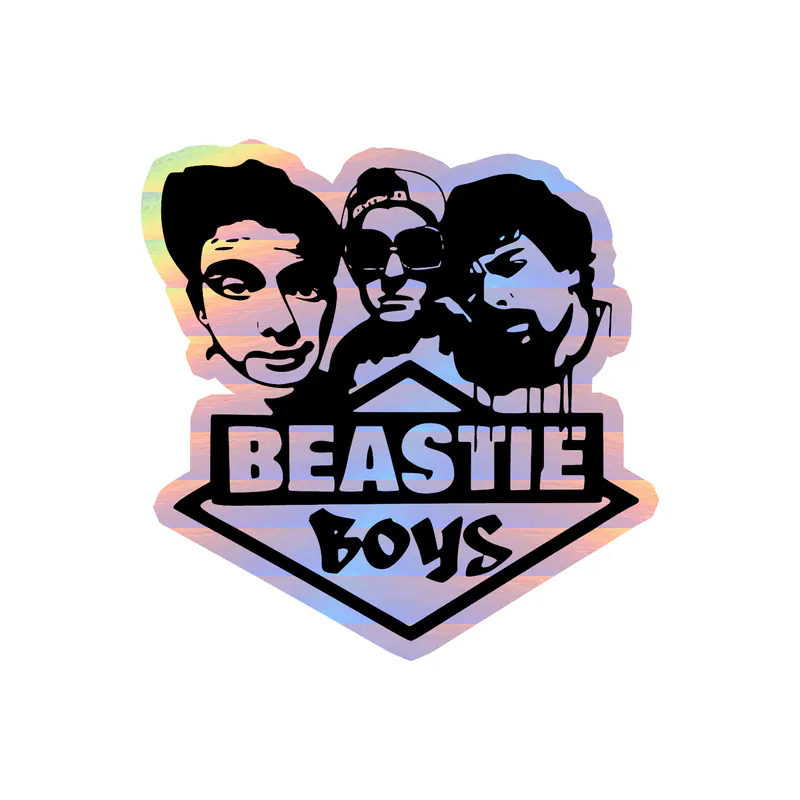 Beastie Boys - Boys With Name - Holographic Vinyl Sticker - Custom Size