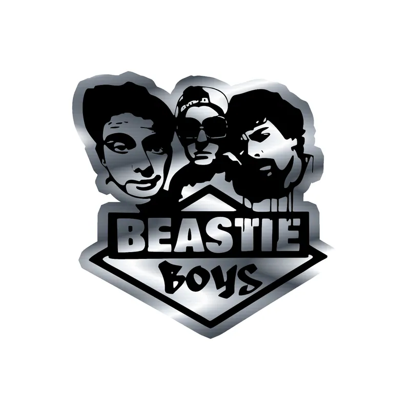 Beastie Boys - Boys With Name - Silver Chrome Vinyl Sticker - Custom Size