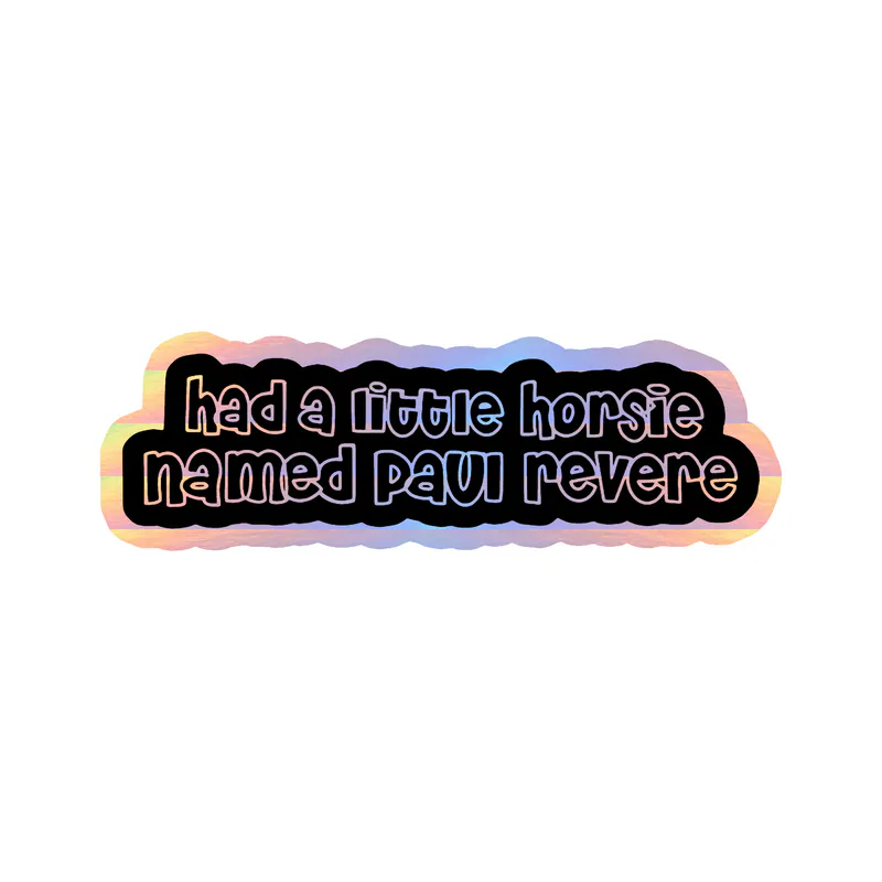 Beastie Boys - My Right To Party - Holographic Vinyl Sticker - Custom Size