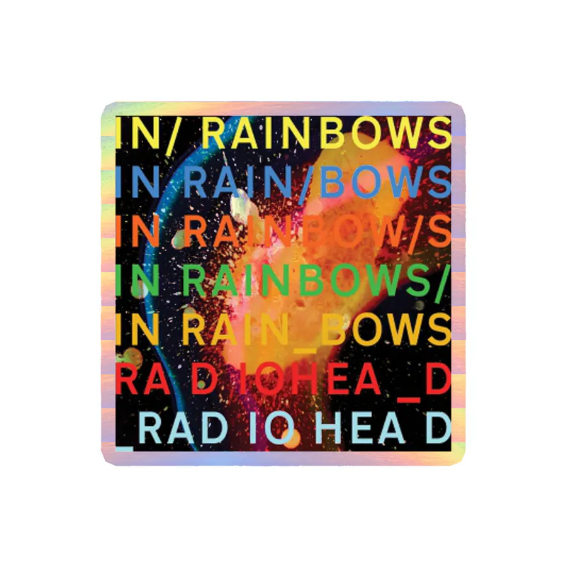 Radiohead - In Rainbows Album Cover - Holographic Vinyl Sticker - Custom Size