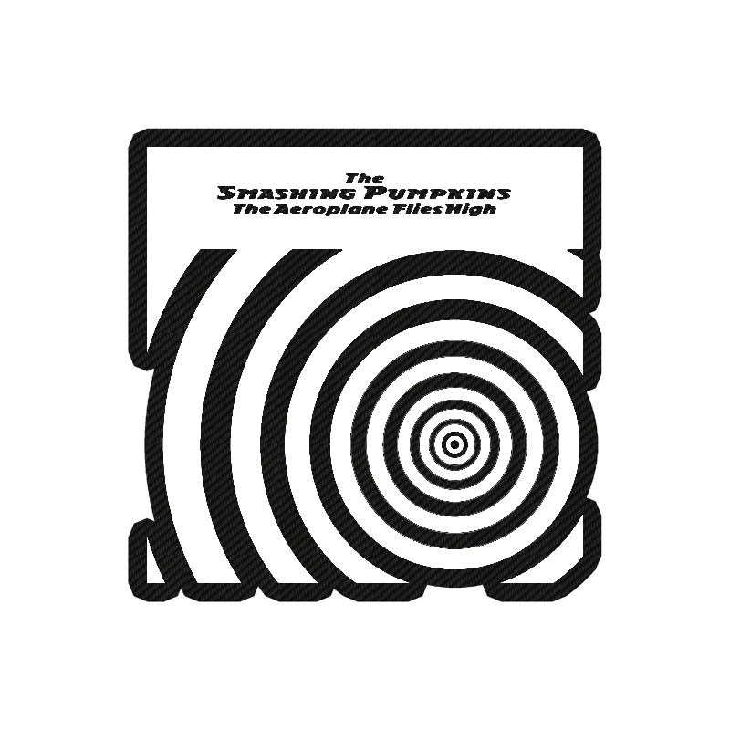 The Smashing Pumpkins - The Aeroplane Flies High Album Cover - Carbon Fiber Vinyl Sticker - Custom Size
