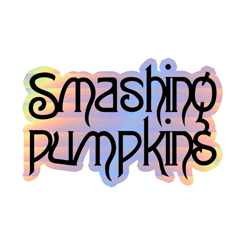 The Smashing Pumpkins - Star With Name - Holographic Vinyl Sticker - Custom Size