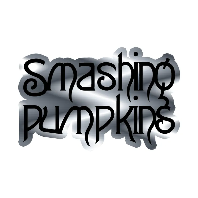 The Smashing Pumpkins - Star With Name - Silver Chrome Vinyl Sticker - Custom Size