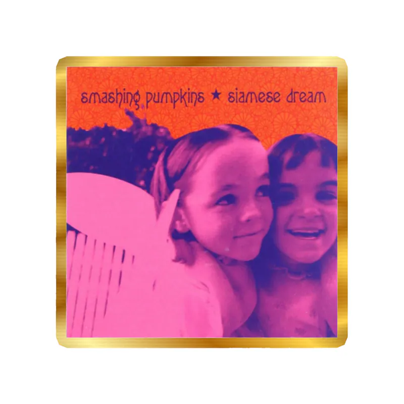 The Smashing Pumpkins - Siamese Dream 2 - Gold Chrome Vinyl Sticker - Custom Size