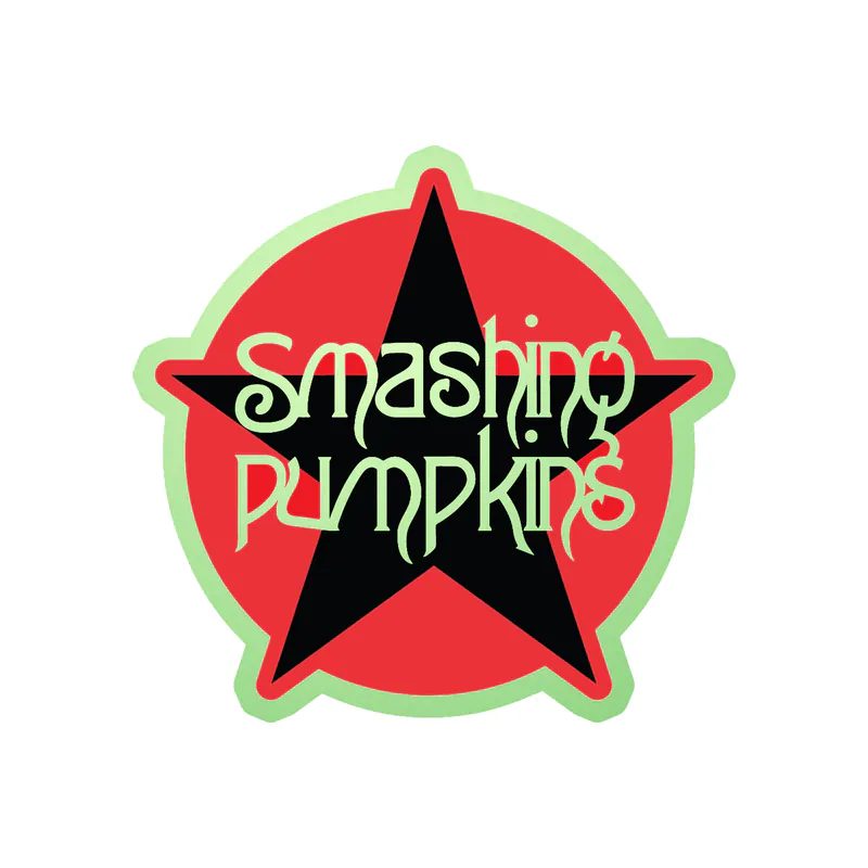 The Smashing Pumpkins - Star in Circle - Glow in the Dark Vinyl Sticker - Custom Size