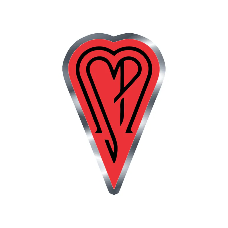 The Smashing Pumpkins - Heart - Red and Black - Silver Chrome Vinyl Sticker - Custom Size