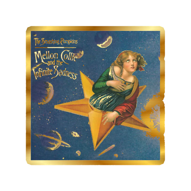 The Smashing Pumpkins - Mellon Collie And The Infinite Sadness Album Cover - Gold Chrome Vinyl Sticker