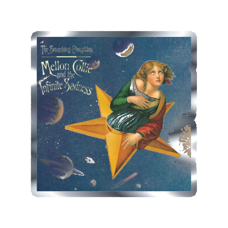 The Smashing Pumpkins - Mellon Collie And The Infinite Sadness Album Cover - Silver Chrome Vinyl Sticker
