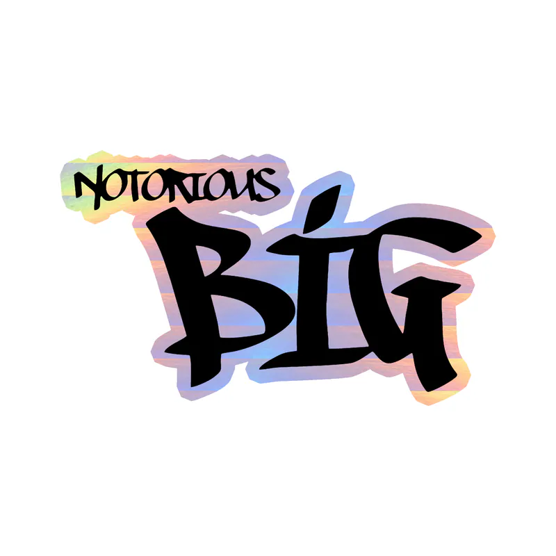 The Notorious BIG - Face - Holographic Vinyl Sticker - Custom Size