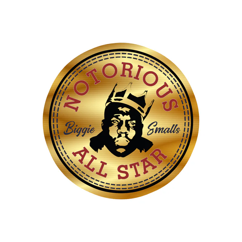 The Notorious BIG - Converse Logo - Gold Chrome Vinyl Sticker - Custom Size