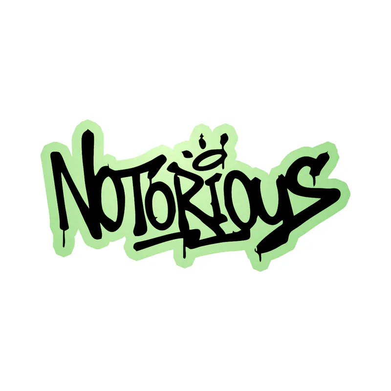 The Notorious BIG - Notorious - Glow in the Dark Vinyl Sticker - Custom Size