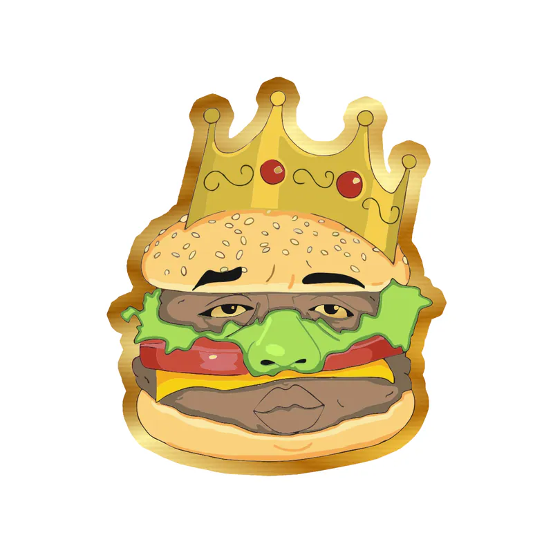 The Notorious BIG - Big Mac - Gold Chrome Vinyl Sticker - Custom Size