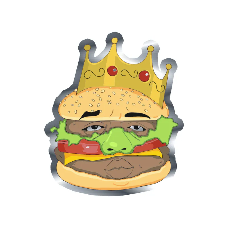 The Notorious BIG - Big Mac - Silver Chrome Vinyl Sticker - Custom Size
