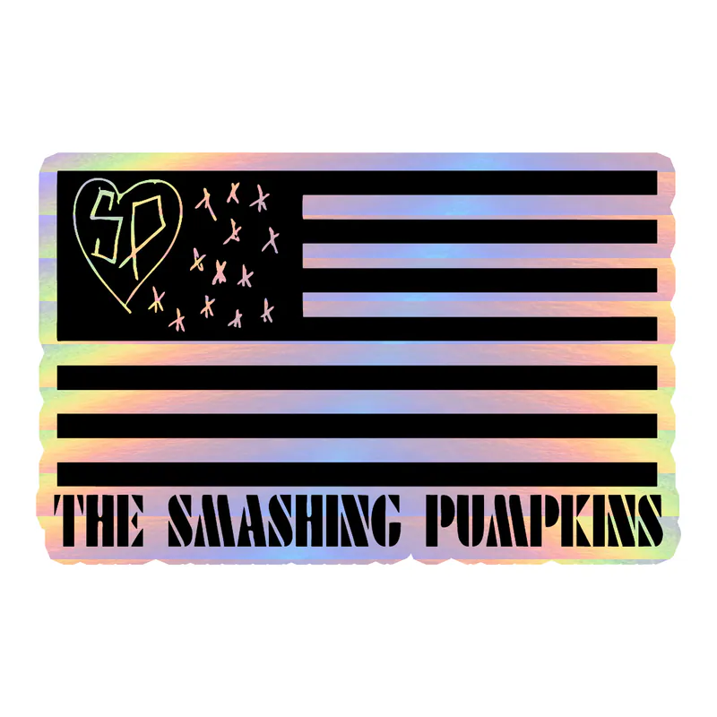 The Smashing Pumpkins - Heart - Red and White - Holographic Vinyl Sticker - Custom Size