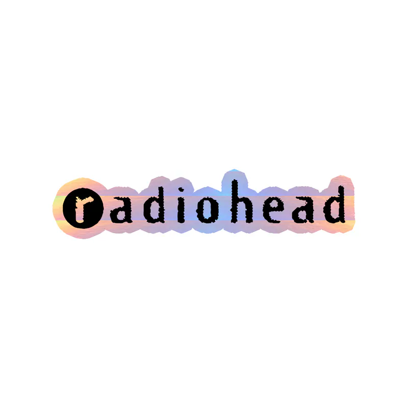 Radiohead - Name 2 - Holographic Vinyl Sticker - Custom Size
