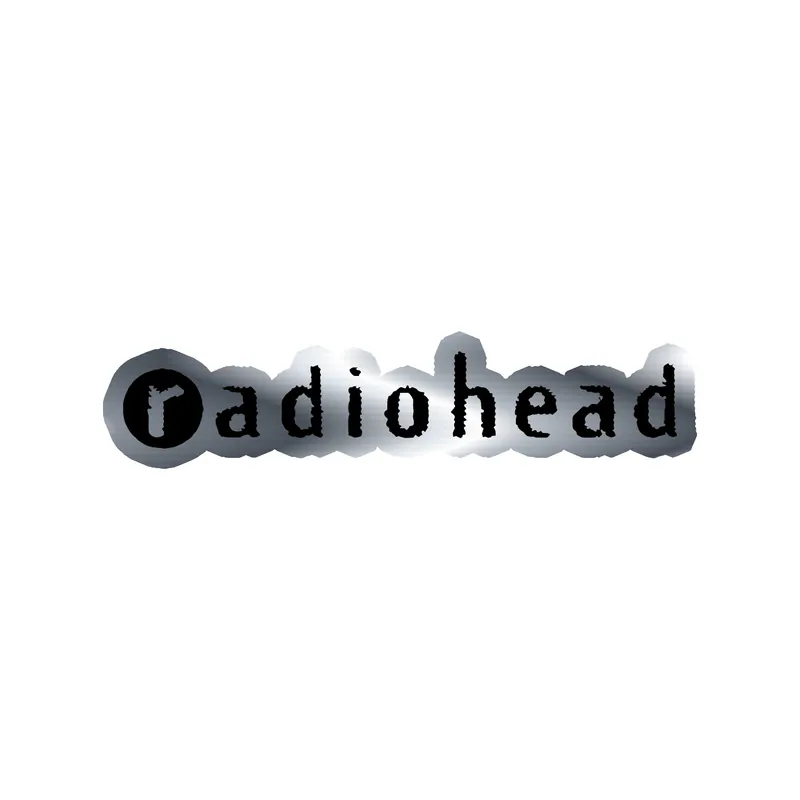 Radiohead - Name 2 - Silver Chrome Vinyl Sticker - Custom Size