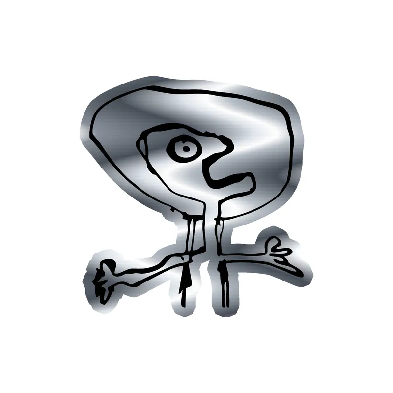 Radiohead - Guy - Silver Chrome Vinyl Sticker - Custom Size