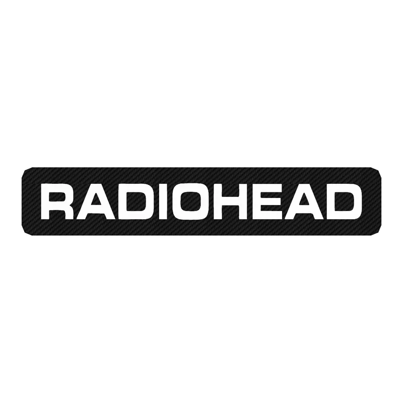 Radiohead - Name - Carbon Fiber Vinyl Sticker - Custom Size