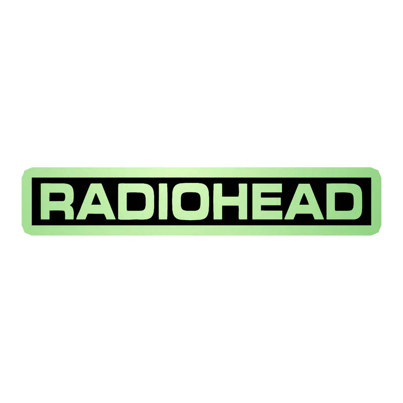 Radiohead - Name - Glow in the Dark Vinyl Sticker - Custom Size
