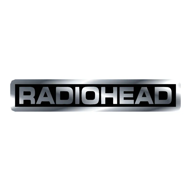 Radiohead - Name - Silver Chrome Vinyl Sticker - Custom Size