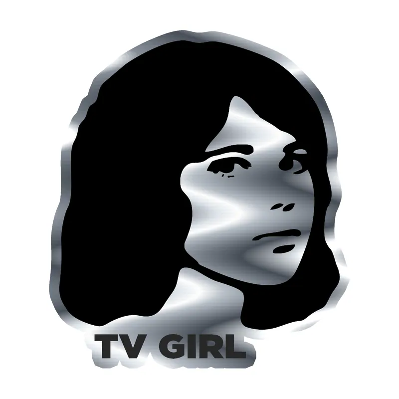 Tv Girl - Dream Girl - Silver Chrome Vinyl Sticker - Custom Size