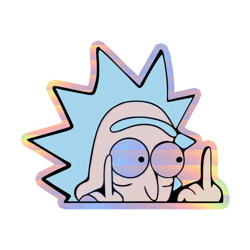 Rick And Morty - Holographic Vinyl Sticker - Custom Size