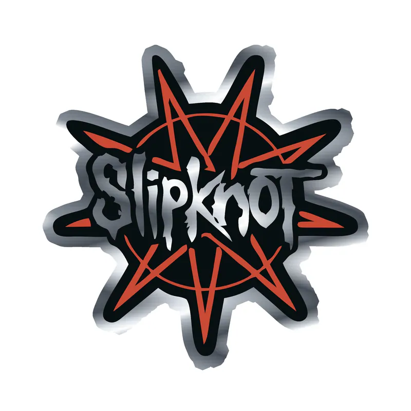 Slipknot Silver Chrome Vinyl Decal - Custom Size