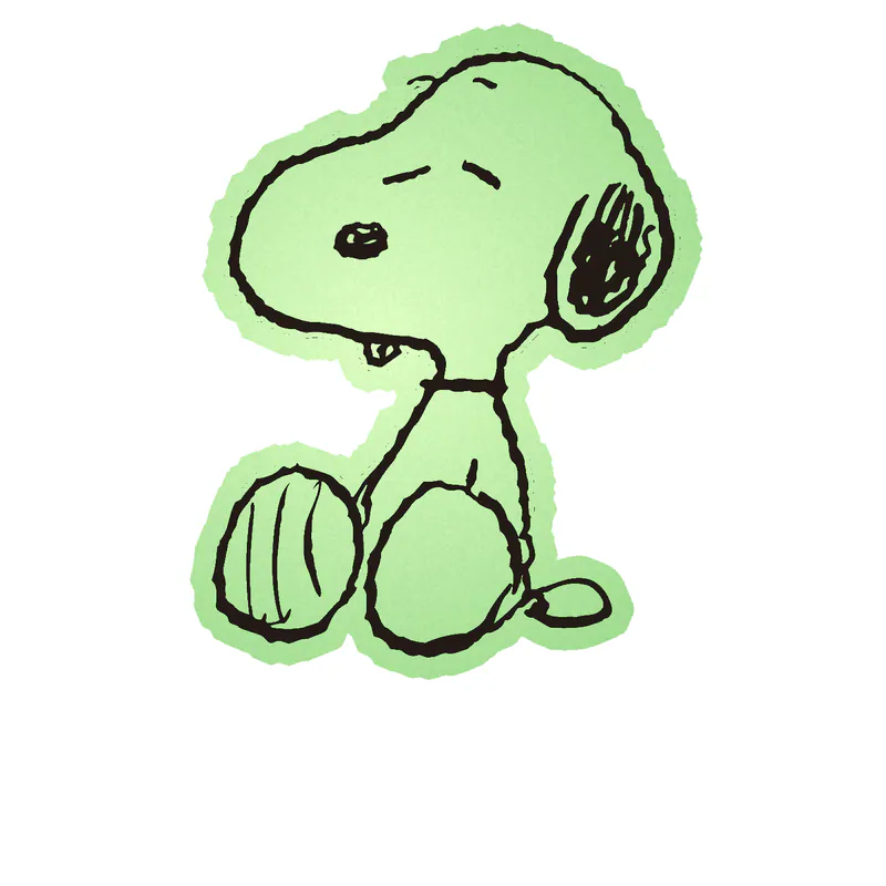 Snoopy Glow in the Dark Vinyl Decal