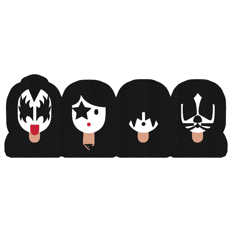 KISS Carbon Fiber Vinyl Decal - Custom Size
