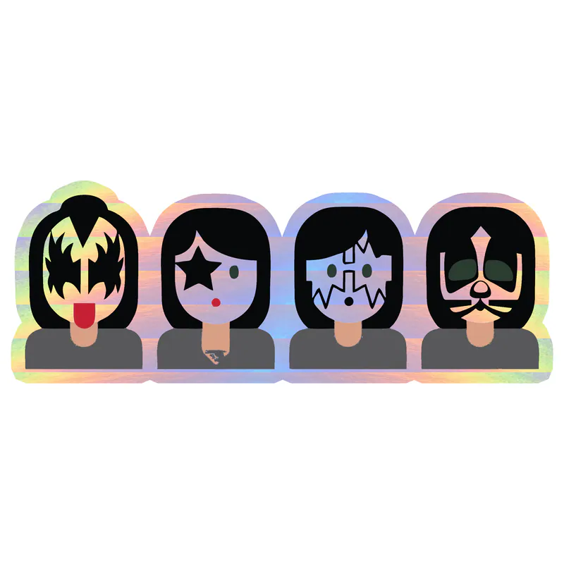 KISS Holographic Vinyl Decal - Custom Size