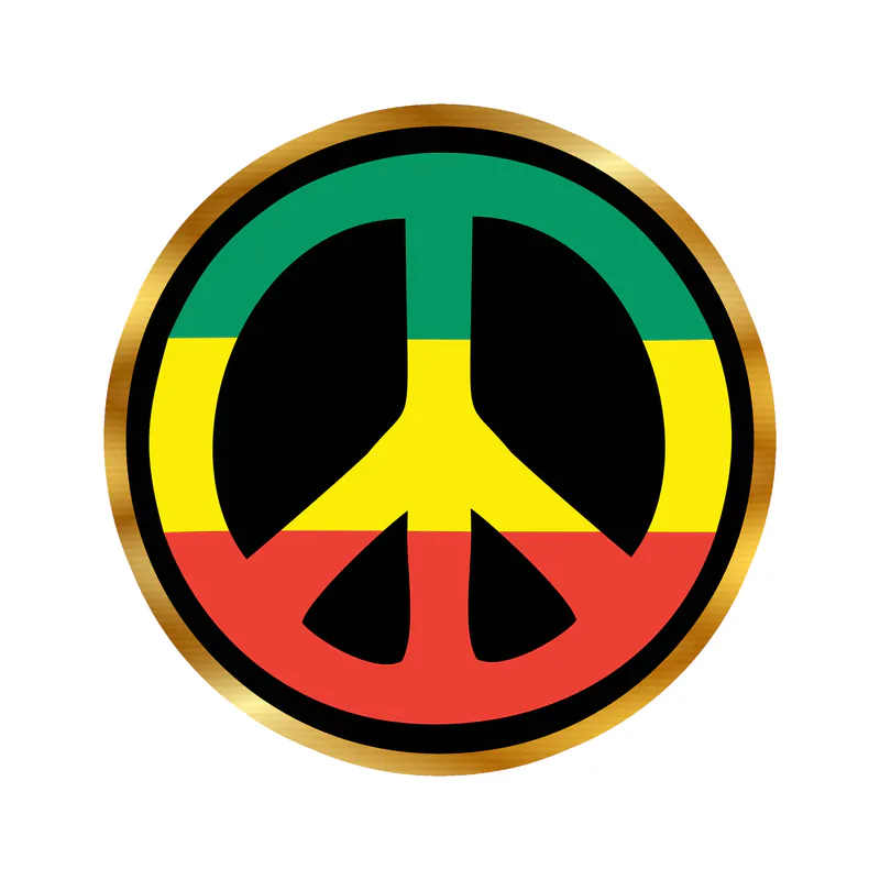 Bob Marley Gold Chrome Vinyl Decal - Custom Size