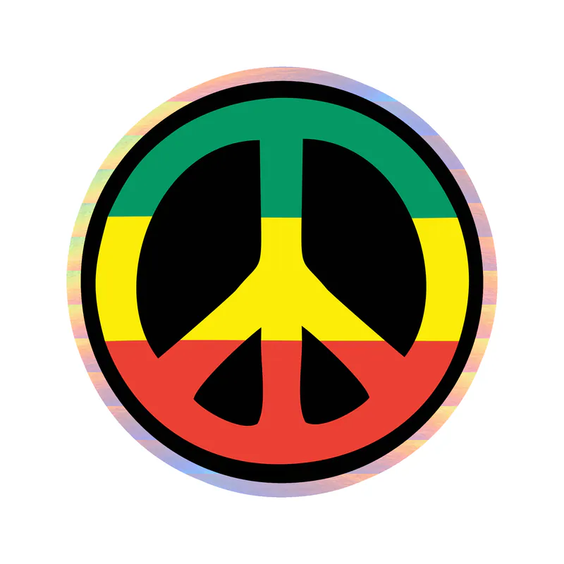Bob Marley Holographic Vinyl Decal - Custom Size